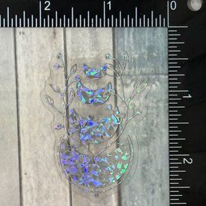 🌀10/$10🌀 Silver Translucent Holographic Waterproof Vinyl Sticker Decal